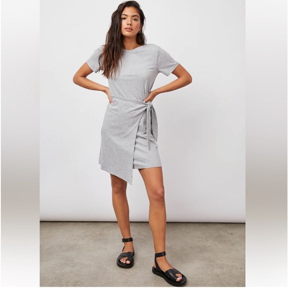 Rails grey wrap shirt dress size medium